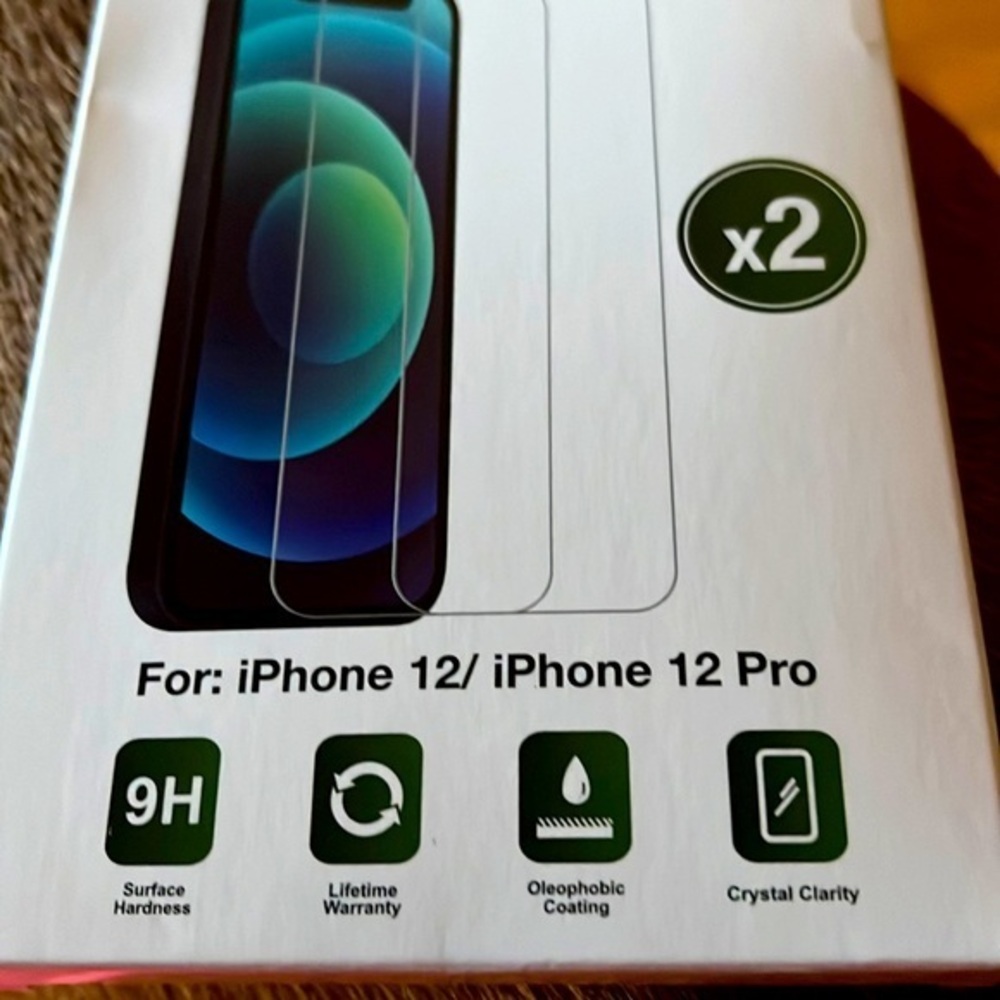 Premium Shieldz 2-Pack iPhone 12/12 Pro HD Clear Glass Screen Protector